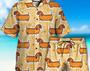 Dachshund Hot Dog All Over Printed Hawaiian Shirt And Short, Tropical Beach Shirt Button Down Shirt, Birthday Presents, Hawaiian Set Gift Summer Gifts