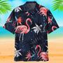 Dark Flamingo Ornamental Design Hawaiian Shirt Summer Gifts