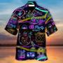 Dj Music Party Night Neon Pattern Hawaiian Shirt Summer Gifts