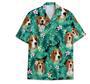 Dog Beagle Pattern Short Tall Hawaiian Shirt, Button Up Aloha Shirt For Men, Women Summer Gifts