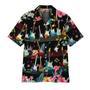 Electric Guitar On Music Stave And Notes Black Hawaiian Shirt, Summer Short Sleeve Hawaiian Aloha Shirt Summer Gifts