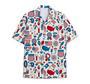 Feather Armorial American Flag Short Tall Button Hawaiian Shirt, Button Up Aloha Shirt For Men, Women Summer Gifts