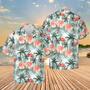 Flamingo And Palm Tree Hawaiian Shirt, Gift For Wife Summer Gifts