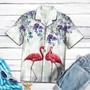 Flamingo Couple Love Flower Garden Pattern Hawaiian Shirt Summer Gifts