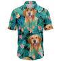 Golden Retriever Tropical Hawaiian Shirt, Summer Hawaiian Shirts For Men, Aloha Beach Shirt Summer Gifts