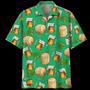 Green Theme Beer Wooden Barrel Hawaiian Shirt, Summer Aloha Hawaii Shirt For Men Women Summer Gifts