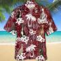 Greyhound Red Hawaiian Shirt, Gift For Dog Lover Shirts, Men's Hawaiian Shirt, Summer Hawaiian Aloha Shirt Summer Gifts