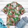 Happy Chihuahua Hide In Tropical Coconut Jungle Pattern Hawaiian Shirt Summer Gifts