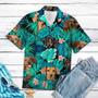 Head Of Dachshund Tropical Jungle Design Hawaiian Shirt For Men And Women Summer Gifts