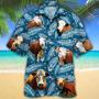 Hereford Cattle Lovers Blue Feather Hawaiian Shirt Summer Gifts