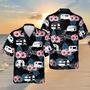 Hibicus And Recreational Vehicle Black Hawaiian Shirt, Summer Outfit For Men Summer Gifts