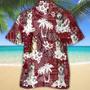 Husky Red Hawaiian Shirt, Gift For Dog Lover Shirts, Men's Hawaiian Shirt, Summer Hawaiian Aloha Shirt Summer Gifts