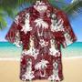 Husky Red Hawaiian Shirt, Gift For Dog Lover Shirts, Men's Hawaiian Shirt, Summer Hawaiian Aloha Shirt Summer Gifts