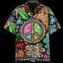 Imagine All The People Living In Peace- Peace Sign- American Flag- Hippie Hawaiian Shirt Summer Gifts