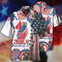 Independence Day Of July All Printed Hawaiian Shirt, Flag Pattern Hawaiian Shirt Summer Gifts