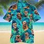 Kawaii Border Terrier Dog Lovers Gift Summer Beach Palm Tree Pattern Hawaiian Shirt Summer Gifts