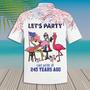 Let's Party Flamingo American Flag Hawaiian Shirt Summer Gifts