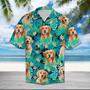 Love Golden Retriever Tropical Jungle Hawaiian Shirt Summer Gifts