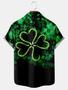 Men's St. Patrick's Clover Hawaiian Shirt, Shamrock Shirt, Irish Day Hawaiian Shirt Summer Gifts