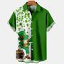 Men's St. Patrick's Fun Elf Hawaiian Shirt Summer Gifts