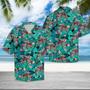 Motorbike Tropical Palm Tree Leaves Summer Aloha Hawaiian Shirt, Summer Aloha Hawaii Shirt For Men Women Summer Gifts