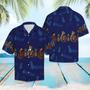 Navy Themed French Horn Musical Instrument Hawaiian Shirt Summer Gifts