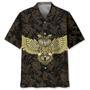 Owl Golden Pattern Hawaiian Shirt Summer Gifts