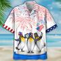 Penguins Of July Hawaiian Shirt, Independence Is Coming, Usa Patriotic Hawaiian Shirt Summer Gifts