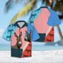 Pink And Blue Geometric With Donkey Hawaiian Shirt Summer Gifts