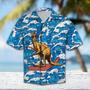 Red Glasses Kangaroo Surfing On Ocean Waves Hawaiian Shirt Summer Gifts