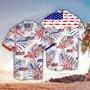 Rooster American Flag Hawaiian Shirt - Of July Button Down Aloha Shirt Summer Gifts