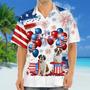 Saint Bernard Independence Day Hawaiian Shirt, Dog Hawaii Beach Shirt Short Sleeve For Of July Summer Gifts