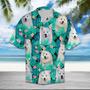 Samoyed Lost In Summer Vibes Tropical Palm Leaves Hawaiian Shirt Summer Gifts