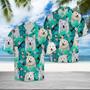 Samoyed Lost In Summer Vibes Tropical Palm Leaves Hawaiian Shirt Summer Gifts