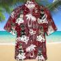 Schnauzer Red Hawaiian Shirt, Gift For Dog Lover Shirts, Men's Hawaiian Shirt, Summer Hawaiian Aloha Shirt Summer Gifts