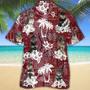 Schnauzer Red Hawaiian Shirt, Gift For Dog Lover Shirts, Men's Hawaiian Shirt, Summer Hawaiian Aloha Shirt Summer Gifts