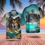 Shetland Sheepdog - Tropical Hawaiian Shirt Summer Gifts