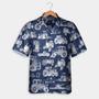 Tractor Pattern White And Blue, Red, Green Hawaiian Shirt, Summer Gift, Short Sleeve Aloha Beach Shirt Summer Gifts