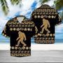 Tribal Golden Bigfoot Walking Into Forest Design Hawaiian Shirt Summer Gifts