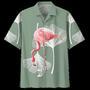 Tropical Flamingo Ornamental Hawaiian Shirt, Flamingo Shirts Mens Summer Gifts