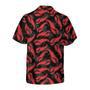 Tropical Lobster Hand Drawn Pattern Black Theme Hawaiian Shirt Summer Gifts