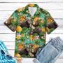 Tropical Pineapple With Moose Hawaiian Shirt Summer Gifts