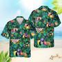 Tropical Plants Billards Green Hawaiian Shirt, Gift For Husband Summer Gifts