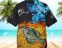 Unisex Crappie On Fire All Over Printed Hawaiian Shirt For Men & Women, Aloha Hawaiian Shirt Short Sleeve Hawaiian Summer Gifts