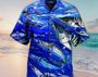 Unisex Fishing Love Blue Ocean Hawaiian Shirt Limited Edition, Aloha Hawaiian Shirt Short Sleeve Hawaiian Summer Gifts