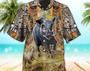 Unisex Hunting Hog Hunting Camo Hawaiian Shirt For Men, Aloha Hawaiian Shirt Short Sleeve Hawaiian Summer Gifts