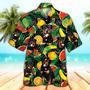 Unisex Rottweiler Dog Lovers Tropical Fruit Hawaiian Shirt For Men, Aloha Hawaiian Shirt Short Sleeve Hawaiian Summer Gifts