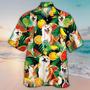 Unisex Shiba Inu Dog Lovers Tropical Fruits Hawaiian Shirt For Men, Aloha Hawaiian Shirt Short Sleeve Hawaiian Summer Gifts