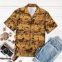 Vintage Brown Horse Love Music Notes Pattern Hawaiian Shirt Summer Gifts