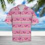 Watercolor Pink Turtle Border Pattern Pattern Hawaiian Shirt Summer Gifts